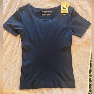 NWT XL Shapermint Essentials NAVY Short Sleeve Shaping T-Shirt